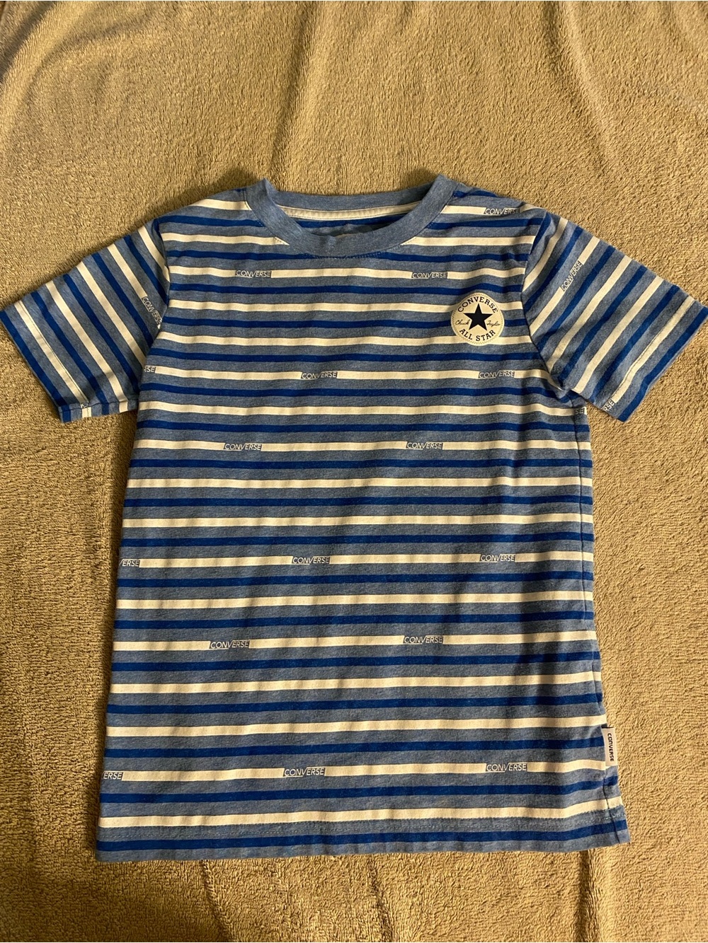 Converse Blue and White Striped Short-Sleeve Tee